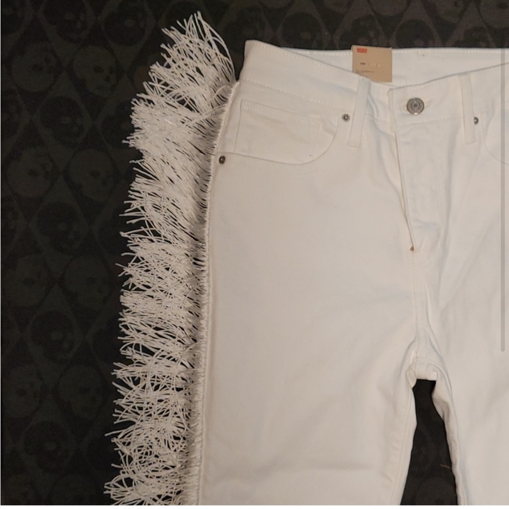 Levis fringe skinny jeans
